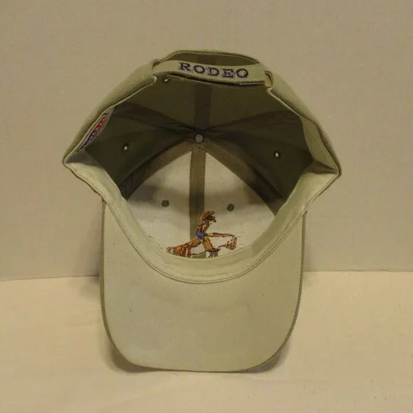 Santo Cap Rodeo Bull Cowgirl NEW Tan Brown Black Embroidered Vintage 1997 Hat - Picture 9 of 10